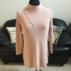 NWOT! Chicos Directional LaceUp Tunic Sweater